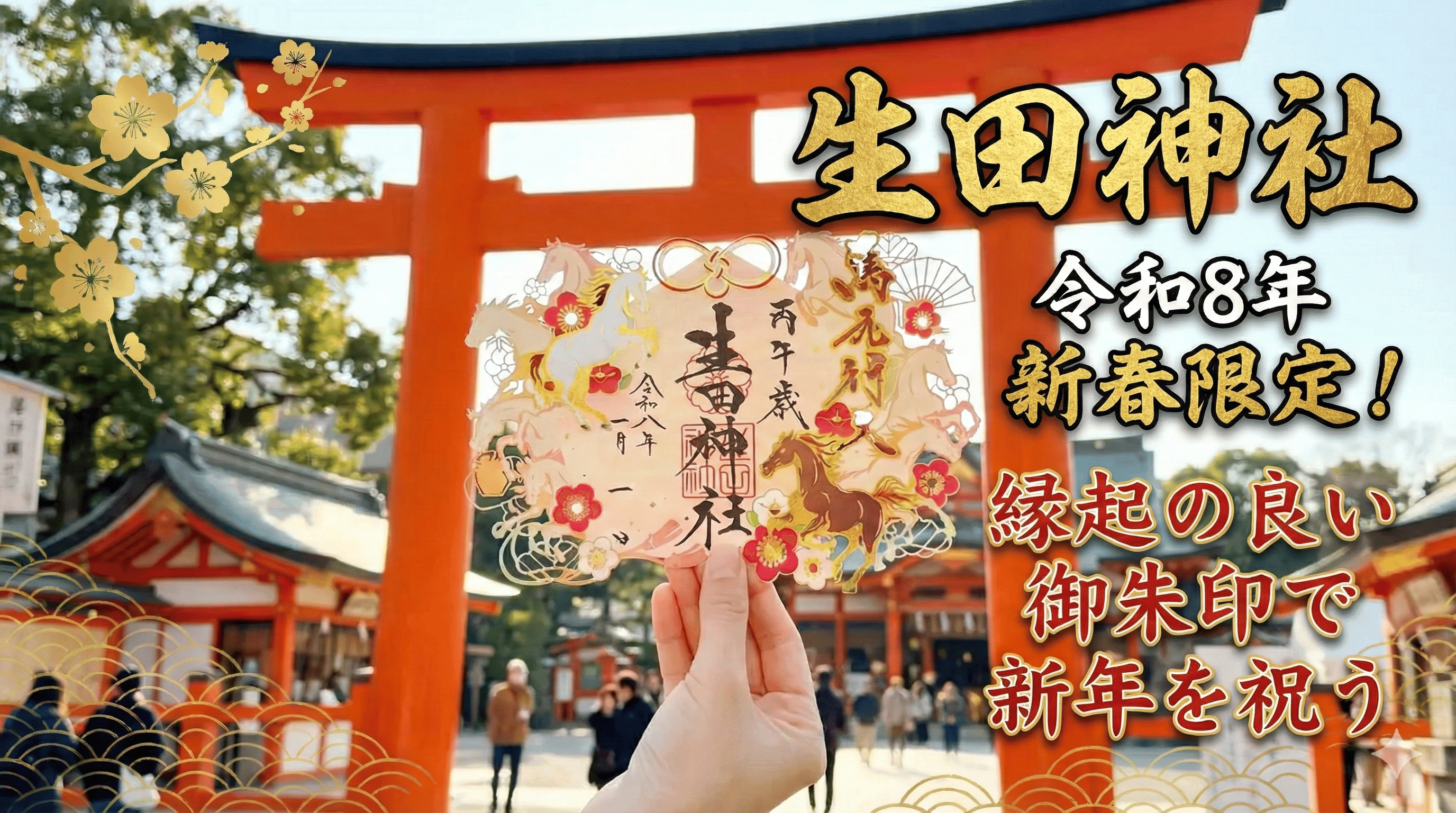 生田神社 令和8年 新春限定!縁起の良い御朱印で新年を祝う