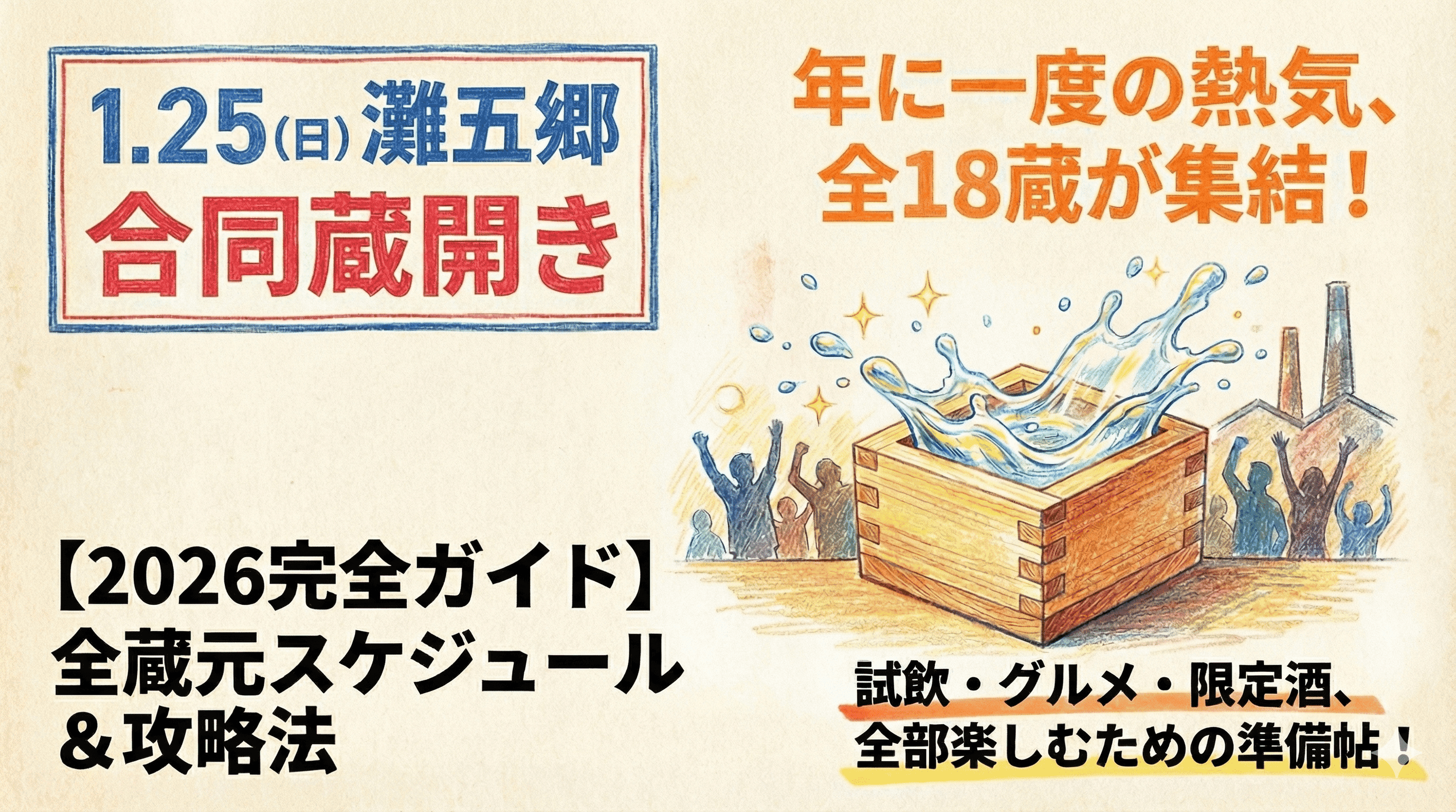 【2026年】灘五郷 蔵開き完全ガイド|1/25合同蔵開き&全蔵元情報