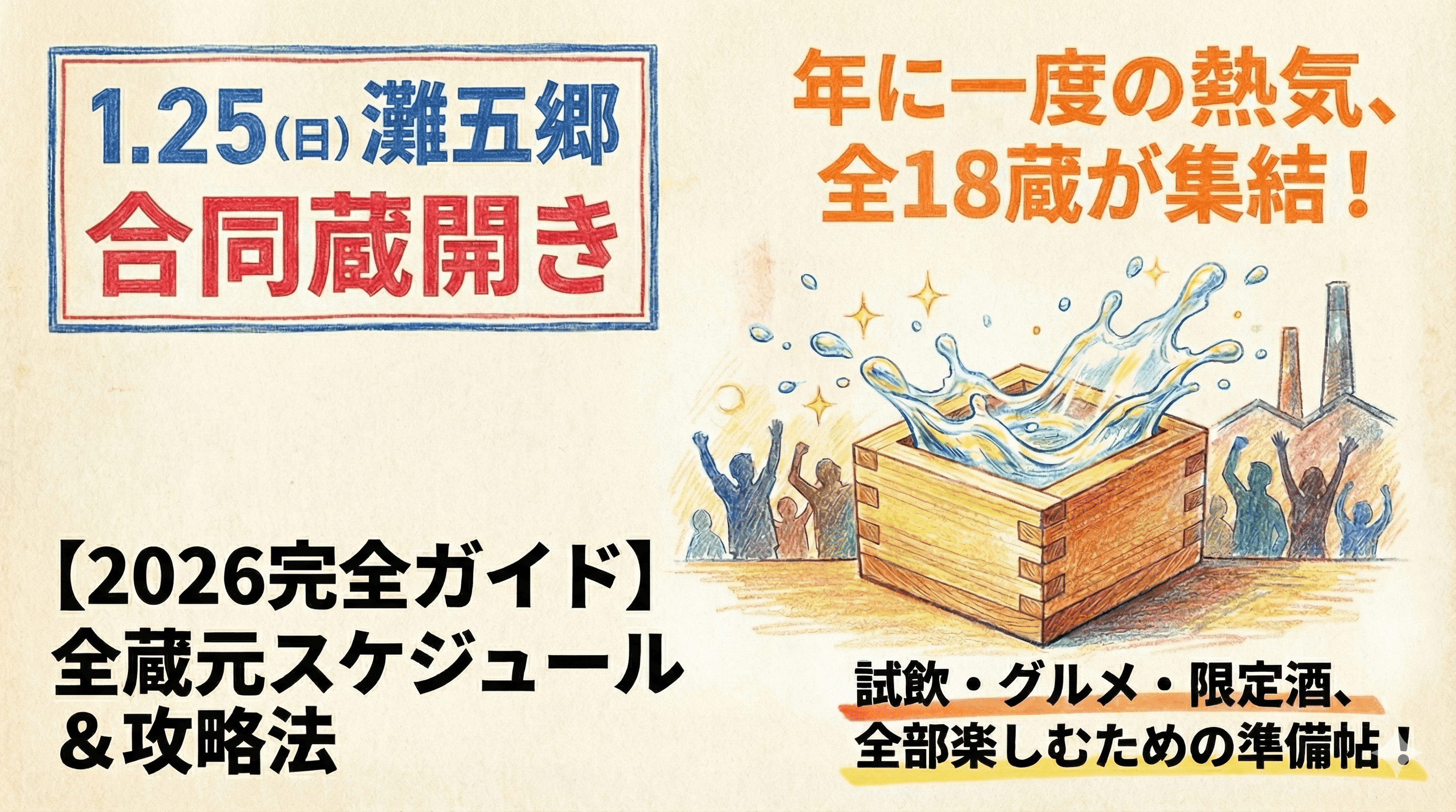 【2026年】灘五郷 蔵開き完全ガイド|1/25合同蔵開き&全蔵元情報