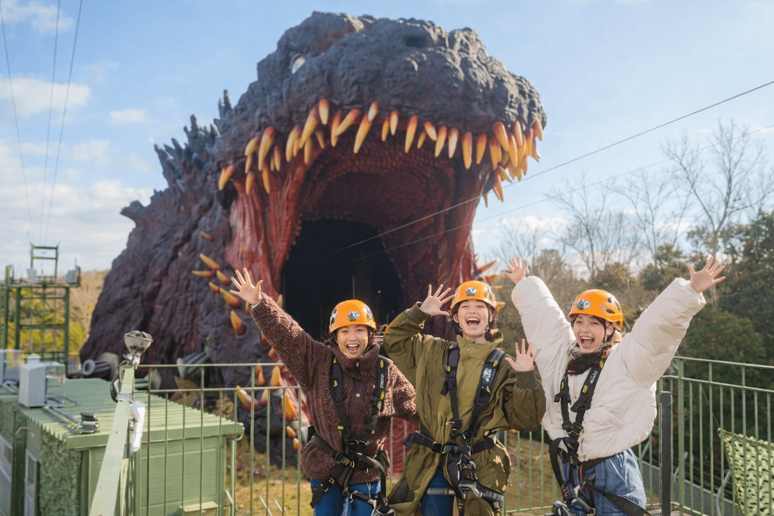 淡路島ニジゲンノモリ ゴジラ迎撃作戦 ペアジップライン 3/28開始