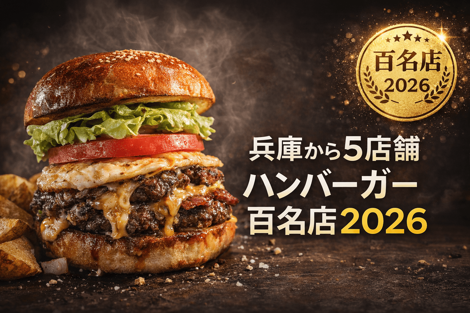 食べログ百名店2026発表!兵庫県内ハンバーガーの名店5選:三宮・芦屋・北区