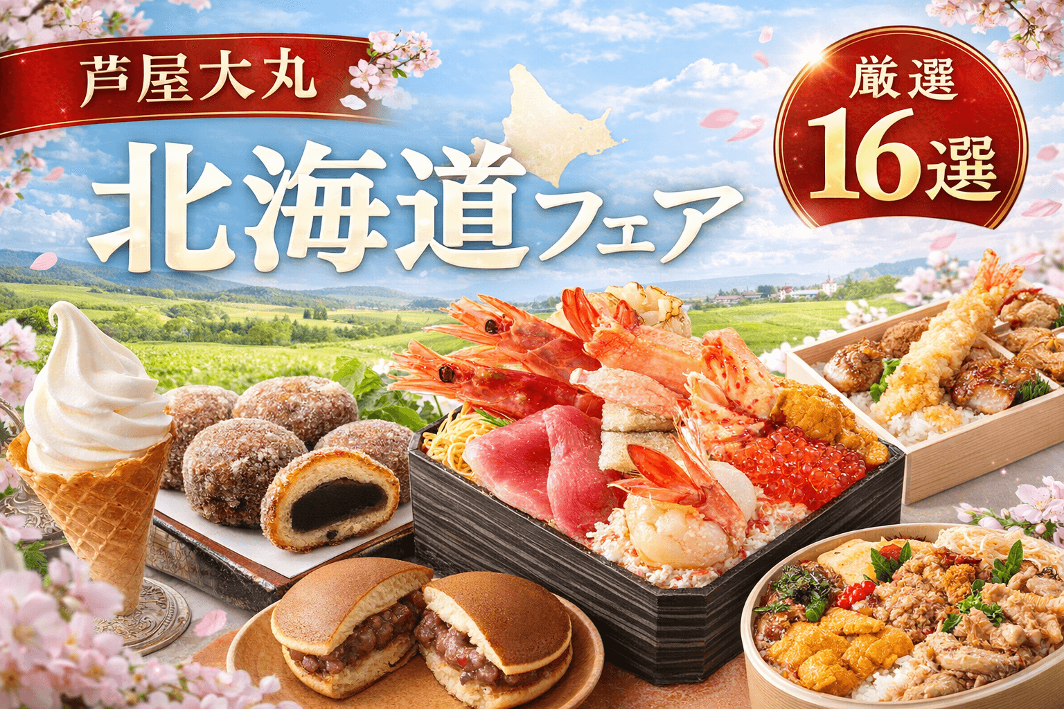 芦屋大丸 北海道フェア グルメ16選!スイーツ・海鮮・弁当を満喫