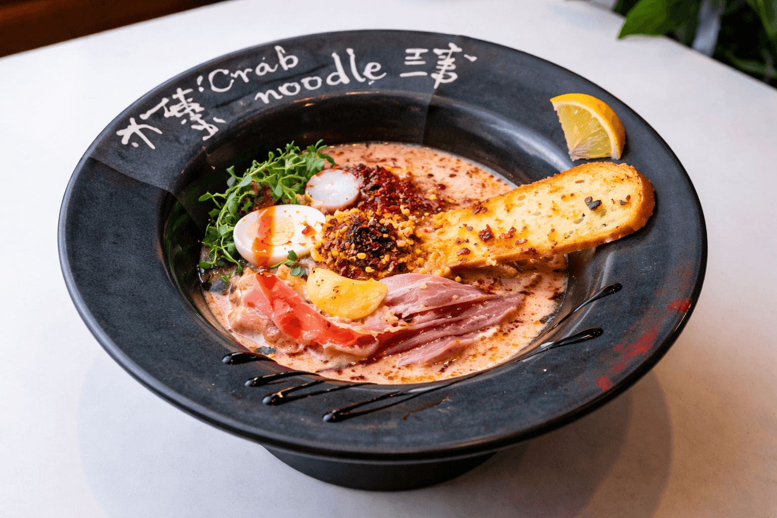 三宮駅近「カニ蟹crab」680日ぶり復活!フレンチラーメンを堪能