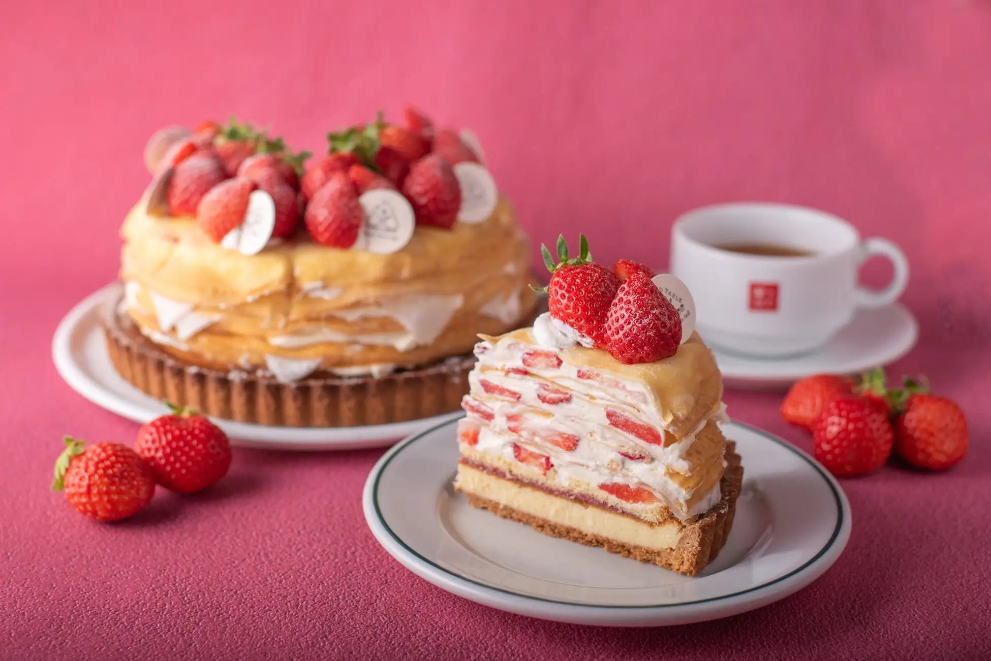 マザームーンカフェ、神戸で苺スイーツ!32層クレープタルトなど限定販売のイメージ画像