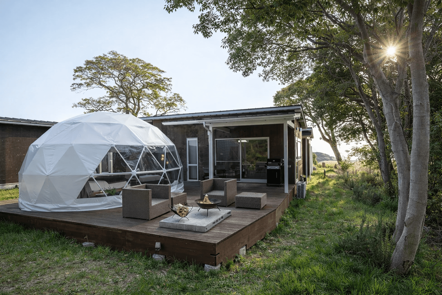 淡路島グランピング「GLAMP TIME淡路」いぬやど掲載!愛犬と絶景体験のイメージ画像